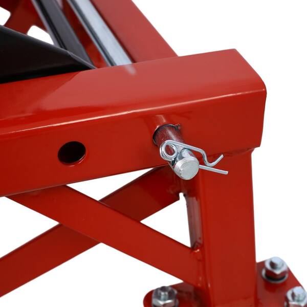 ダイキ WRIGHTMASTER 300 lbs. Capacity Motorcycle Scissor Jack in Red with