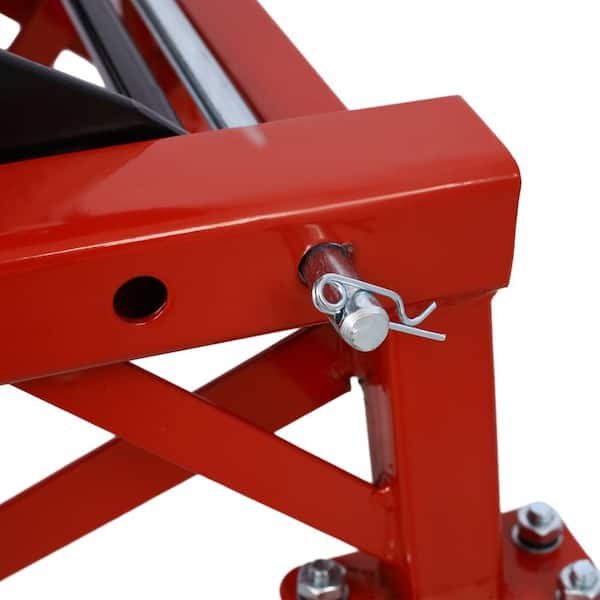 WRIGHTMASTER 300 lbs. Capacity Motorcycle Scissor Jack in Red with
