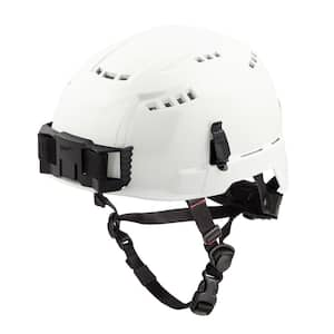 BOLT White Type 2 Class C Vented Safety Helmet with BOLT 600 Lumens LED REDLITHIUM Rechargeable Headlamp