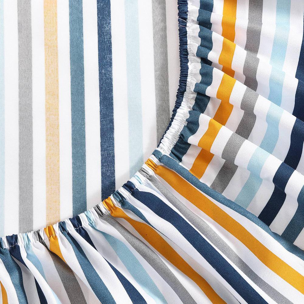 Full Vivid Stripe Polyester Microfiber Kids Sheet Set