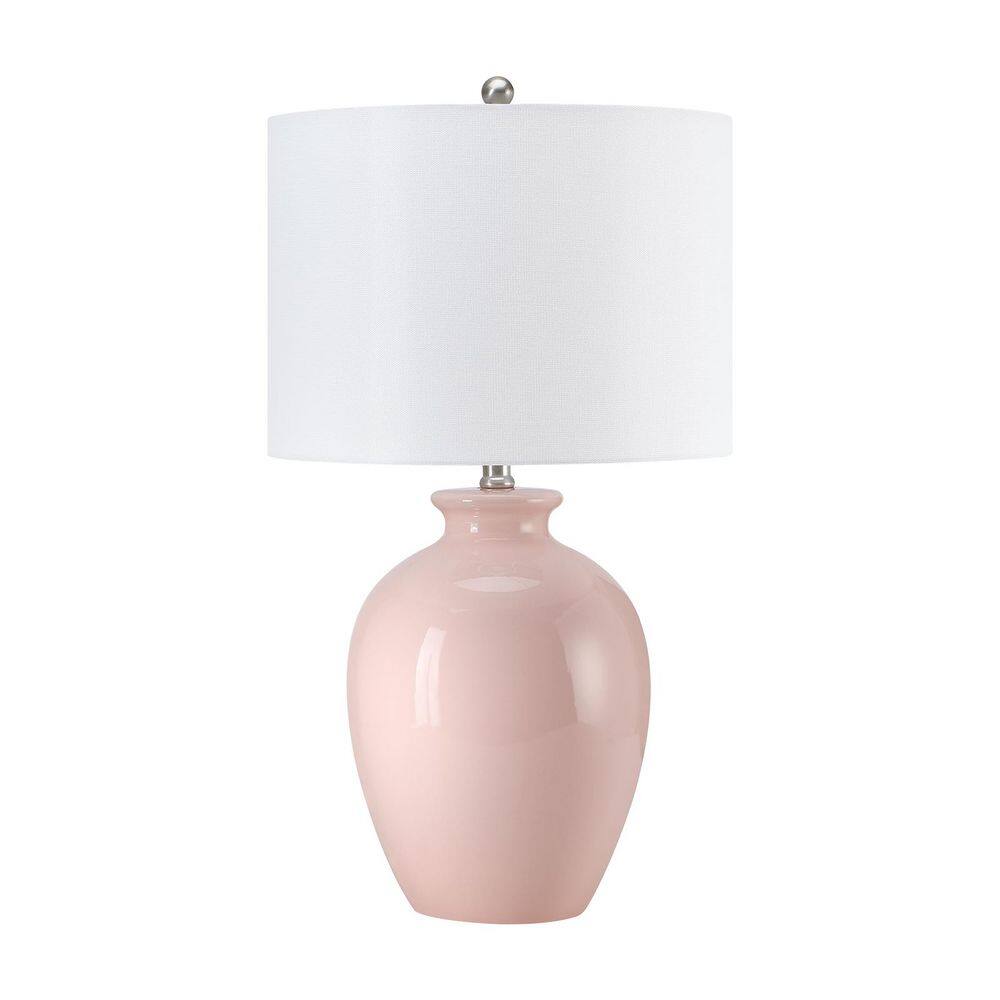 24. 5in 3-Way Pink Ceramic Table Lamp with White Shade price history on PriceWatchPro