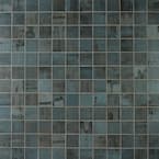 Angela Harris 12 in. x 12 in. Dark Blue Porcelain Mosaic Floor and Wall Tile (0.92 sq. ft./ piece)