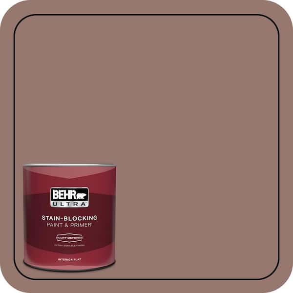 BEHR ULTRA 1 qt. #N160-5 Chocolate Delight Extra Durable Flat Interior Paint & Primer