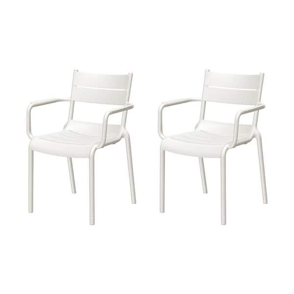 Lagoon Naples A Stackable Armchair White, 2-Pieces