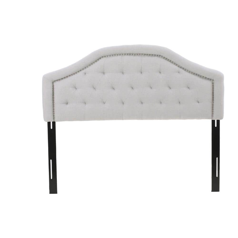 CIPACHO 62.75 in. W Light Gray Upholstered Queen Modern Headboard with