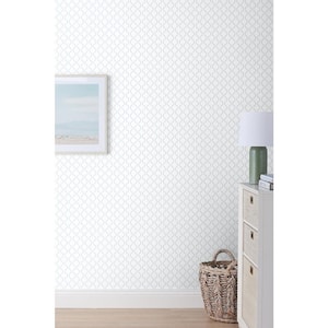 Chateau Ogee Sky Blue Non-Pasted Wallpaper Roll (Covers Approx. 52 sq. ft.)