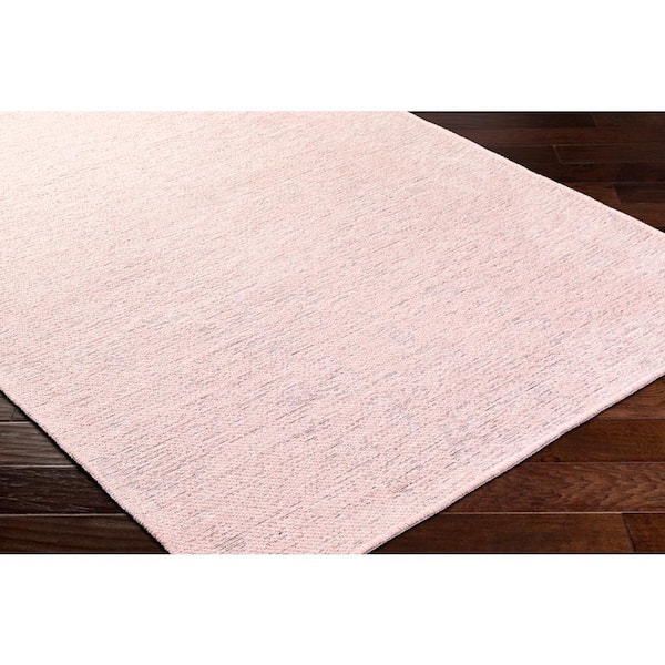 Quebec Dusty Pink Solid 7 ft. x 9 ft. Indoor Machine-Washable  Area Rug