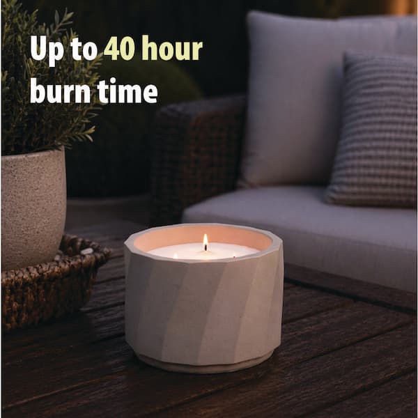 StyleWell Cement Citronella Candle 202869 - The Home Depot