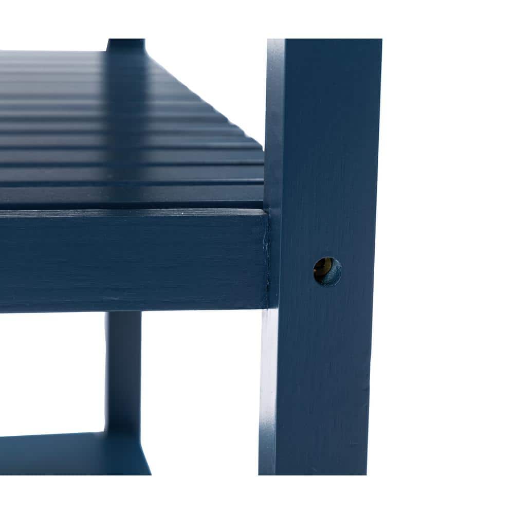 Navy Blue Stainless Steel Top Kitchen Cart with Storage