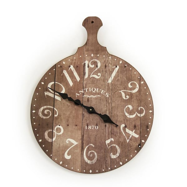 Zentique Avellino Rustique Wooden Weathered Board Clock