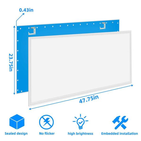 Honbei 2 ft. x 4 ft.7800LM Integrated LED Panel Light 5000K 2 x 4 LED Panel Light Recesed Back-lit Fixture for Office (20-Pack)