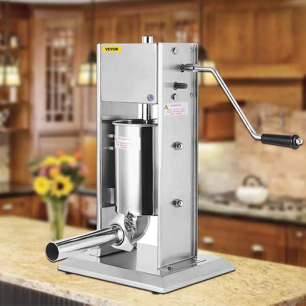 Commercial 32 lbs. / 15 L Stainless Steel Dual Speed Vertical Sausage Stuffer  Meat Filler with 4-Stuffing Tubes RichMSausageS01 - The Home Depot