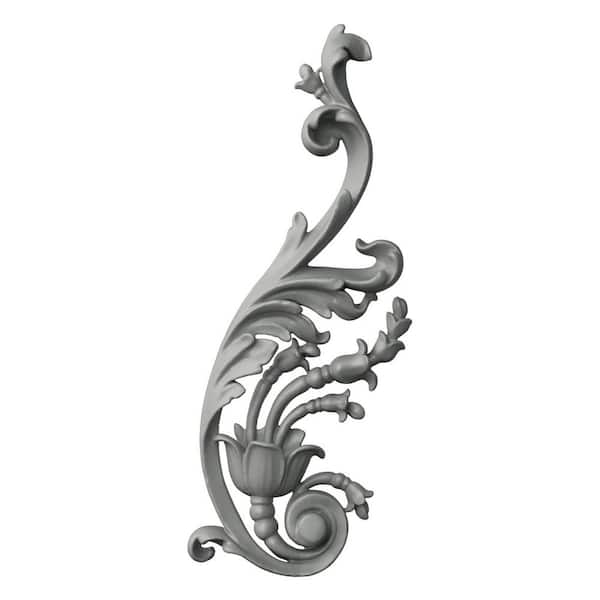 Ekena Millwork 1.13 in. x 4.125 in. x 11.38 in. Polyurethane Applique and Onlay Moulding