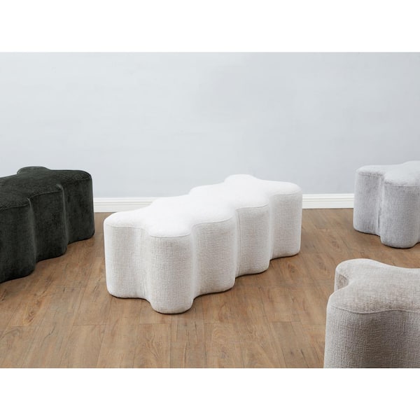 SAFAVIEH Jacqualessa Creme Entryway Bench 48 in.