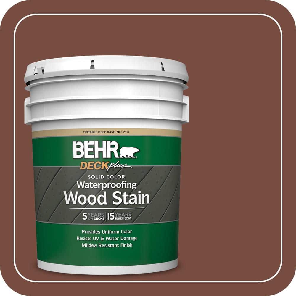 BEHR DECKplus 5 gal. #S170-7 Dark Cherry Mocha Solid Color