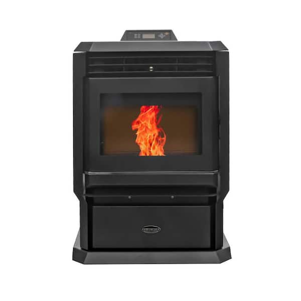 3,000 sq. ft. Pellet Stove with a 51 lbs. Hopper in Black