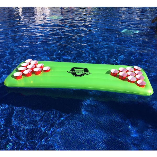 GoPong Pool Pong Table Inflatable Floating Beer Pong Table Includes 3 Pong Balls 