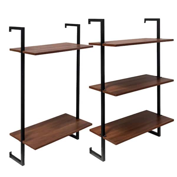 24.02 in. W x 11.81 in. D Brown Wood Decorative Wall Shelf