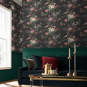 Venetian Noir Black Removable Wallpaper Sample