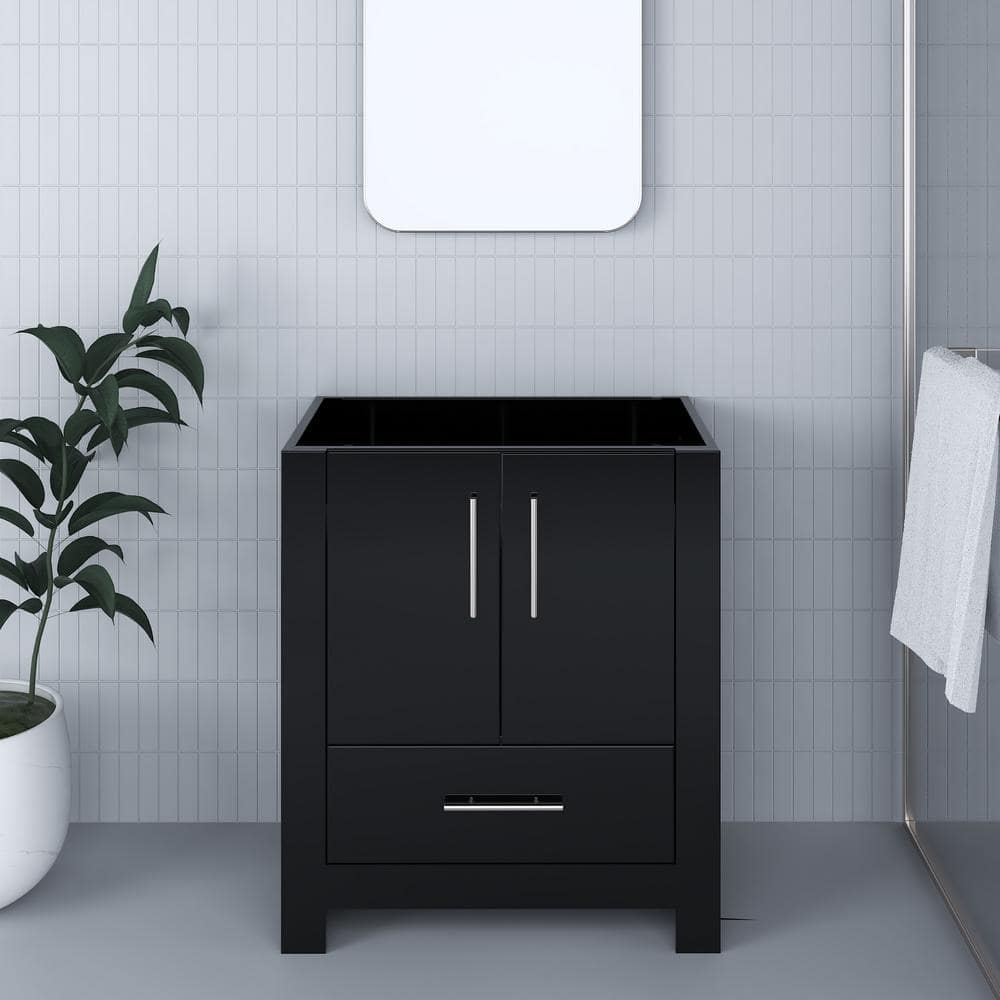 Boston 30 in. W x 20 in. D x 34 in. H Bath Vanity Cabinet without Top in Glossy Black price history on PriceWatchPro