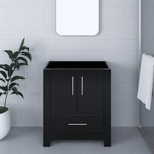 Boston 30 in. W x 20 in. D x 34 in. H Bath Vanity Cabinet without Top in Glossy Black