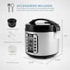 AROMA 20-Cup Stainless Steel Rice Cooker ARC-1120SBL - The Home Depot