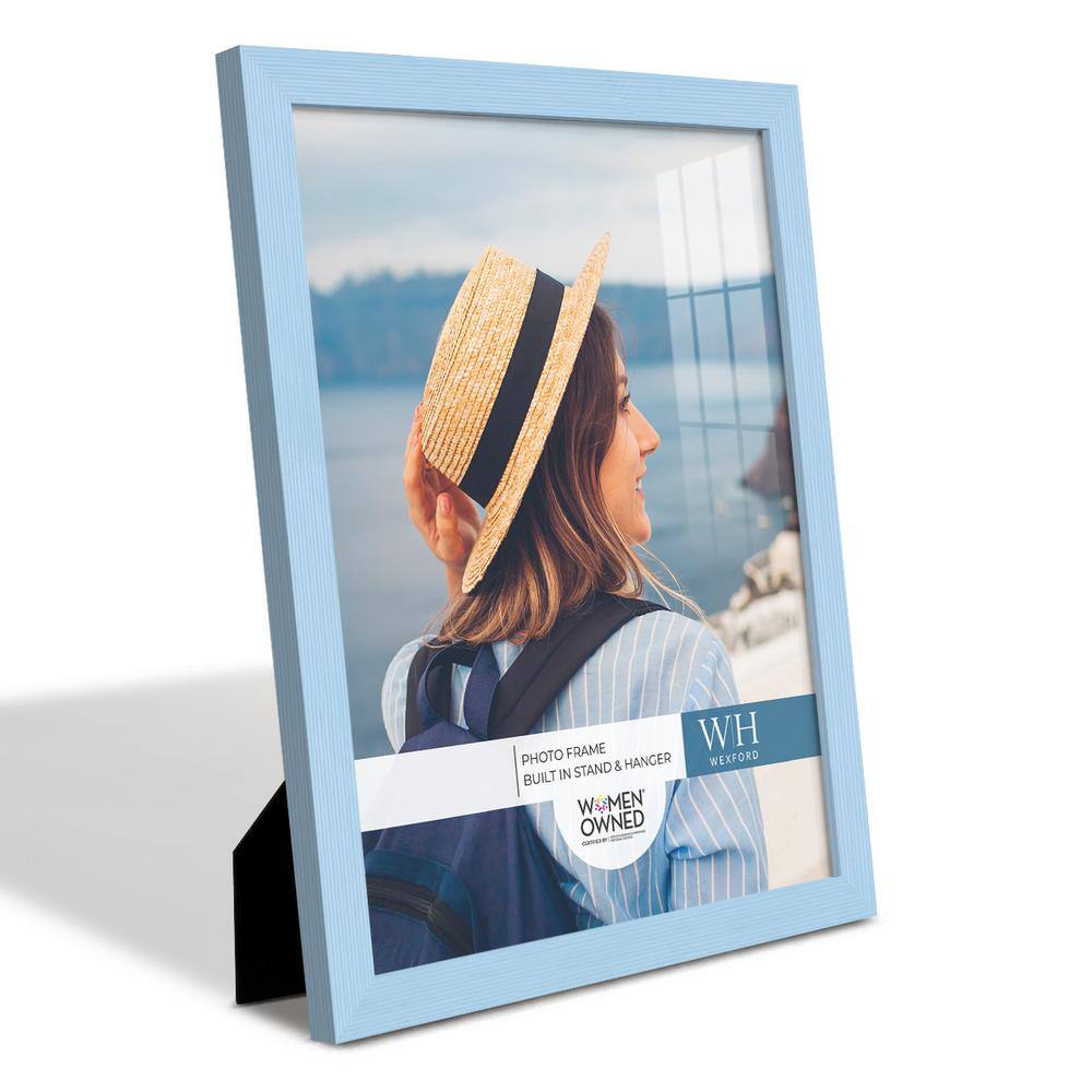 Set of 2 Blue 11x14 Wooden Picture Frames