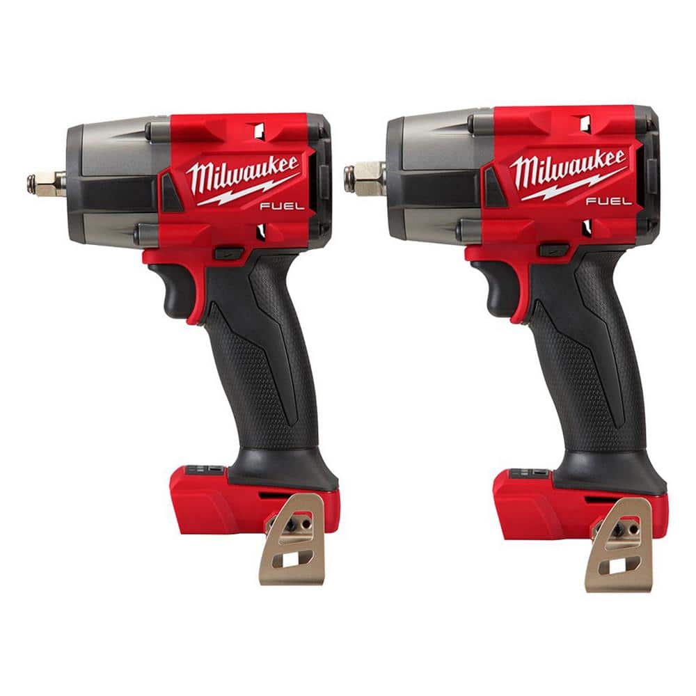 Milwaukee M18 FUEL GEN-2 18V Lithium-Ion Mid Torque Brushless Cordless 3/8  in. and 1/2 in Impact Wrench (2-Tool) 2960-20-2962-20 The Home Depot