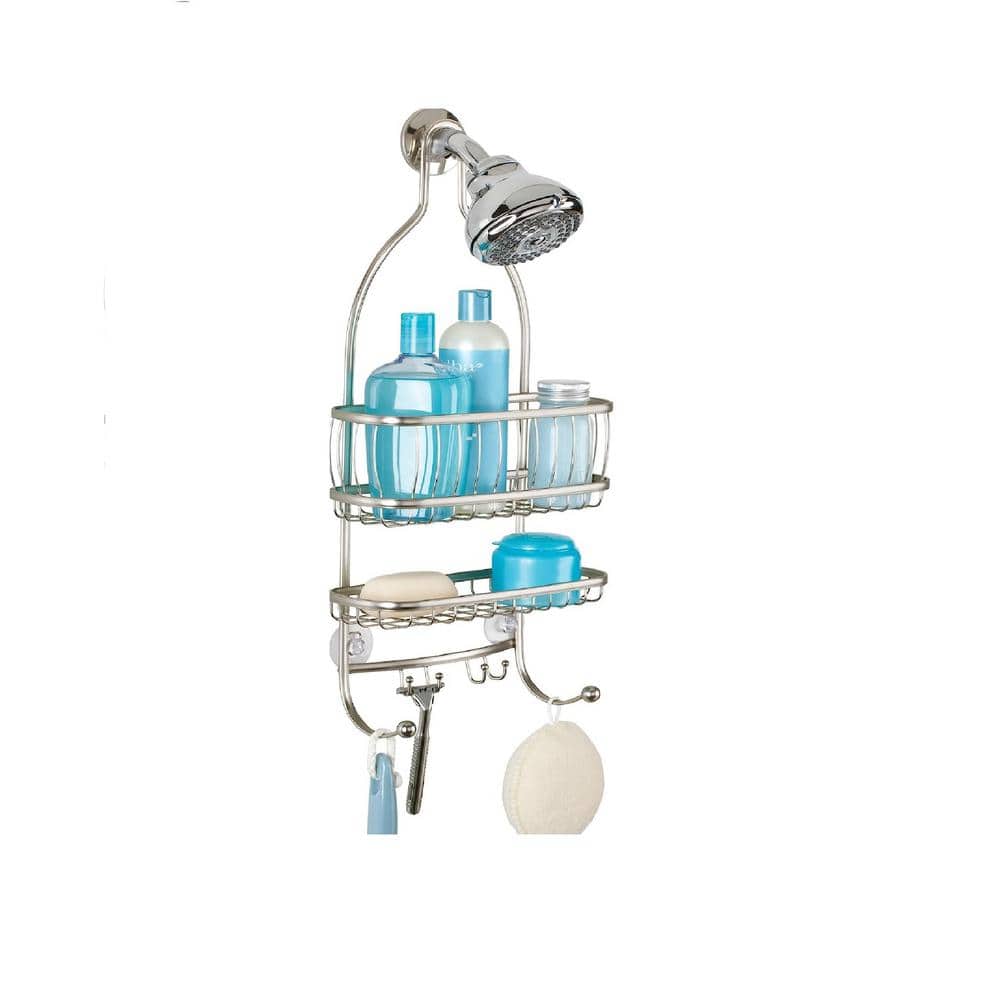 Metal Wire Shower Caddy Hanging with Extra Wide Space and Hook for razors 1