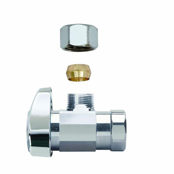 BrassCraft 3/8 in. FIP Inlet x 3/8 in. Compression Outlet 1/4-Turn Angle  Valve G2R15X C1 - The Home Depot