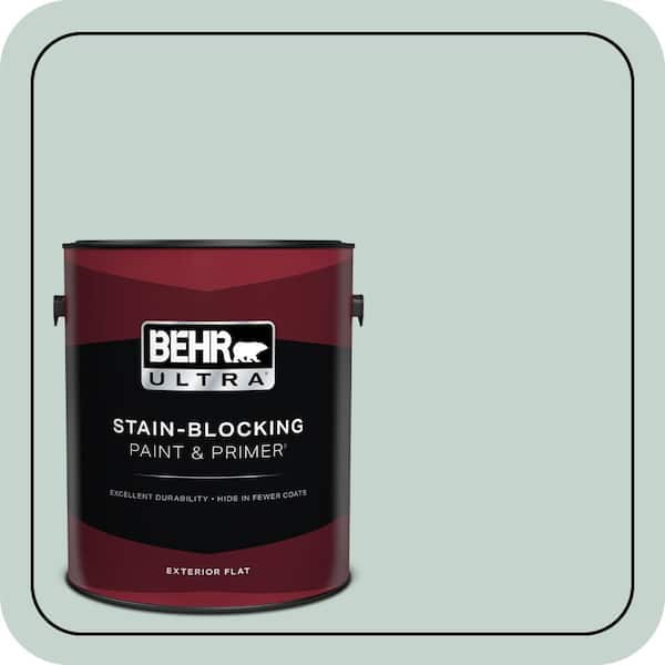 BEHR ULTRA 1 gal. #N430-2 Natures Reflection Flat Exterior Paint & Primer