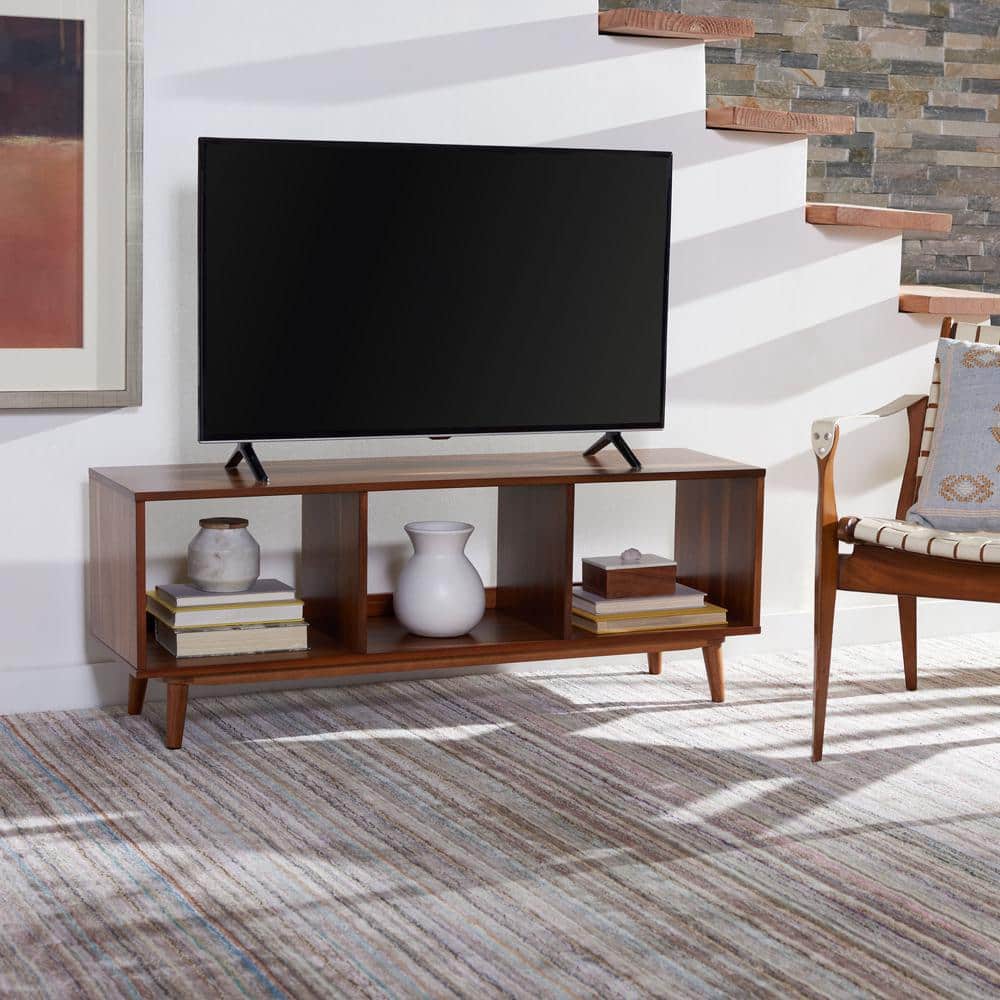 Cricket Retro Chic Open Shelf Mahogany Media Stand - Natural Acacia