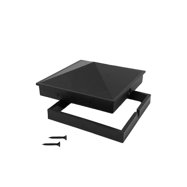 Nuvo Iron 5-in x 5-in Black Aluminum Deck Post Cap