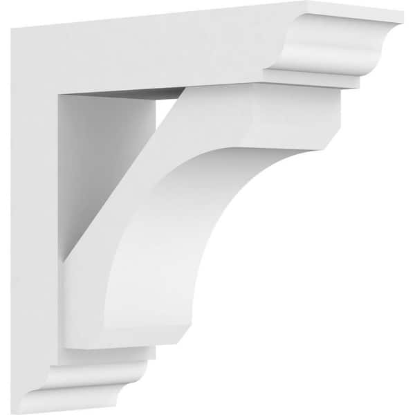 Ekena Millwork Standard Legacy 5 in. W x 14 in. H x 14 in. D Signature Urethane Polyurethane Bracket With Traditional Ends
