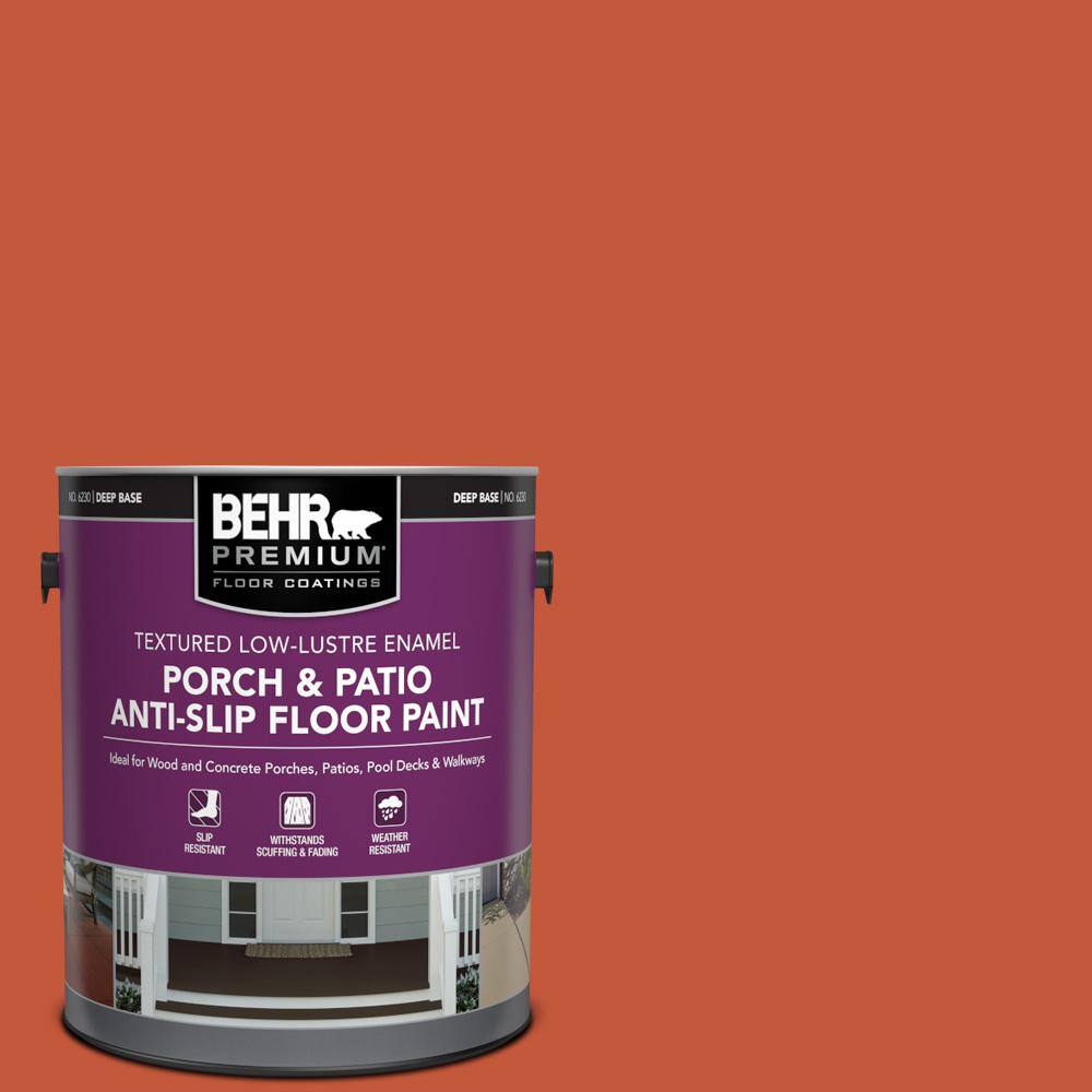 1 gal. #BIC-31 Fire Coral Textured Low-Lustre Enamel Interior/Exterior Porch and Patio Anti-Slip Floor Paint price history on PriceWatchPro