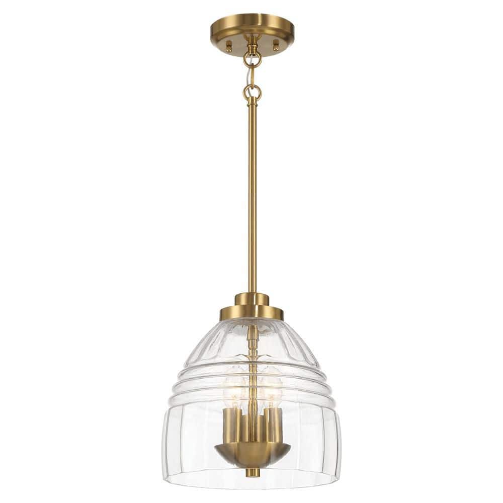DelightDva 12 in. 3-Light Gold Candle with Clear Glass Chandelier for Farmhouse Style(Bulb Not Included) price history on PriceWatchPro