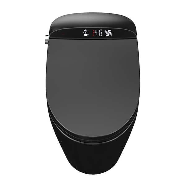MEDUNJESS Intelligent 1.28 GPF Black Toilet Bidet with Auto Functions