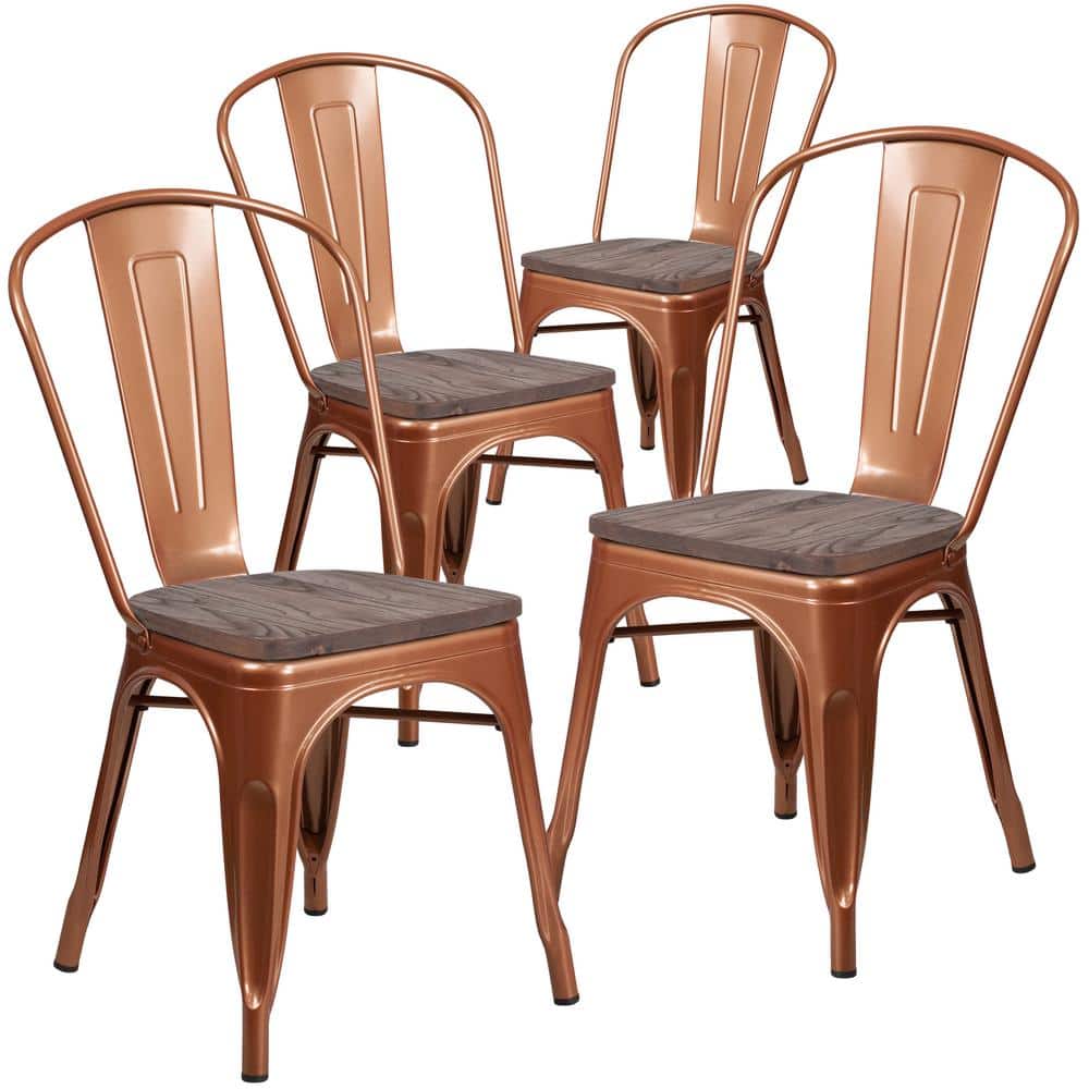 Carnegy Avenue Rustic Walnut Chair Pad (Set of 4)