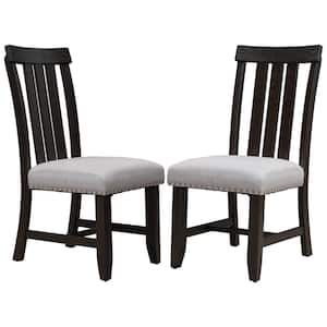 GOJANE Espresso Soft Fabric Dining Chairs with Seat Cushions and Curved  Back (Set of 4) WF291209LWYAAP - The Home Depot