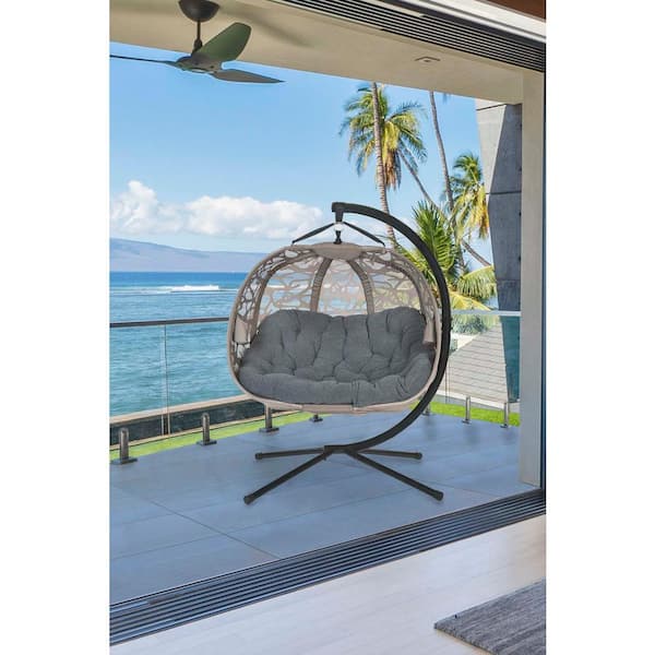 FlowerHouse 5.5 ft. x 4 ft. Free Standing Hanging Cushion Pumpkin