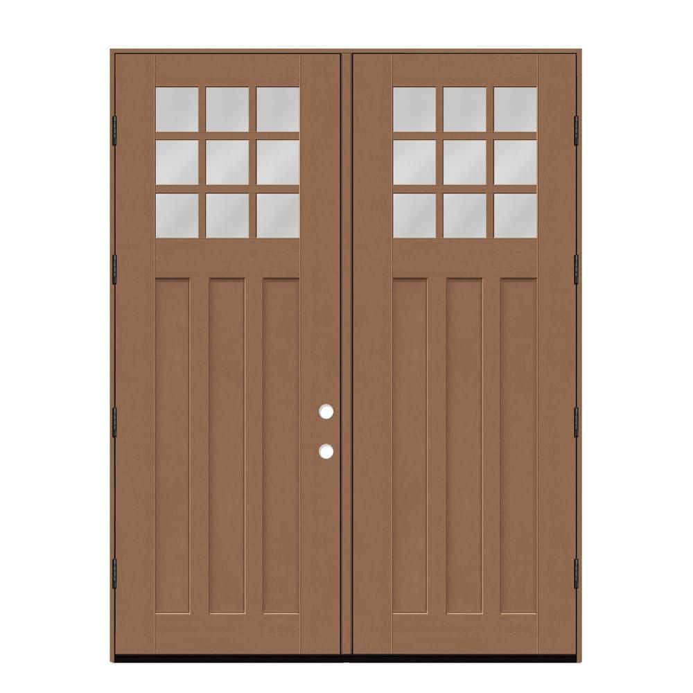 Regency 72 in. x 96 in. 1/4 9L-SDL Clear Glass RHOS Autumn Wheat Fiberglass Double Prehung Front Door with 6-9/16 Jamb price history on PriceWatchPro