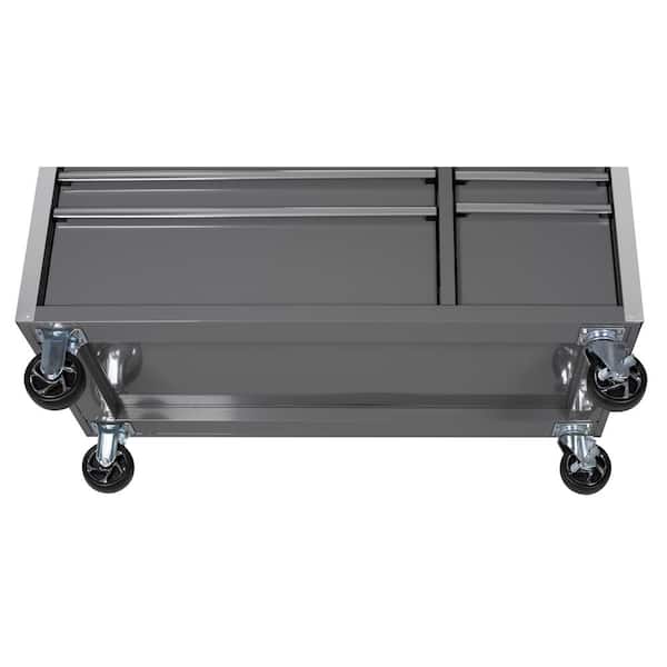 Tool Storage 52 in. W Standard Duty Gloss Gray Mobile Workbench Tool Chest