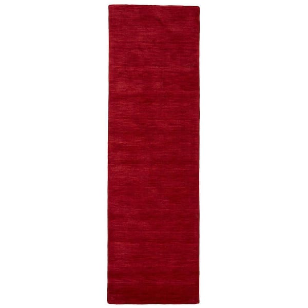 2 ft. x 8 ft. Red Solid Color Area Rug