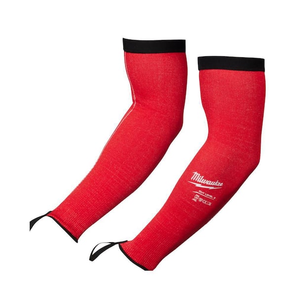 Milwaukee 16 in. Red 4-Way Stretch Cut 3 Resistant Protective Arm Sleeves