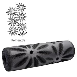 9 in. Poinsettia Textured Foam Roller Cover