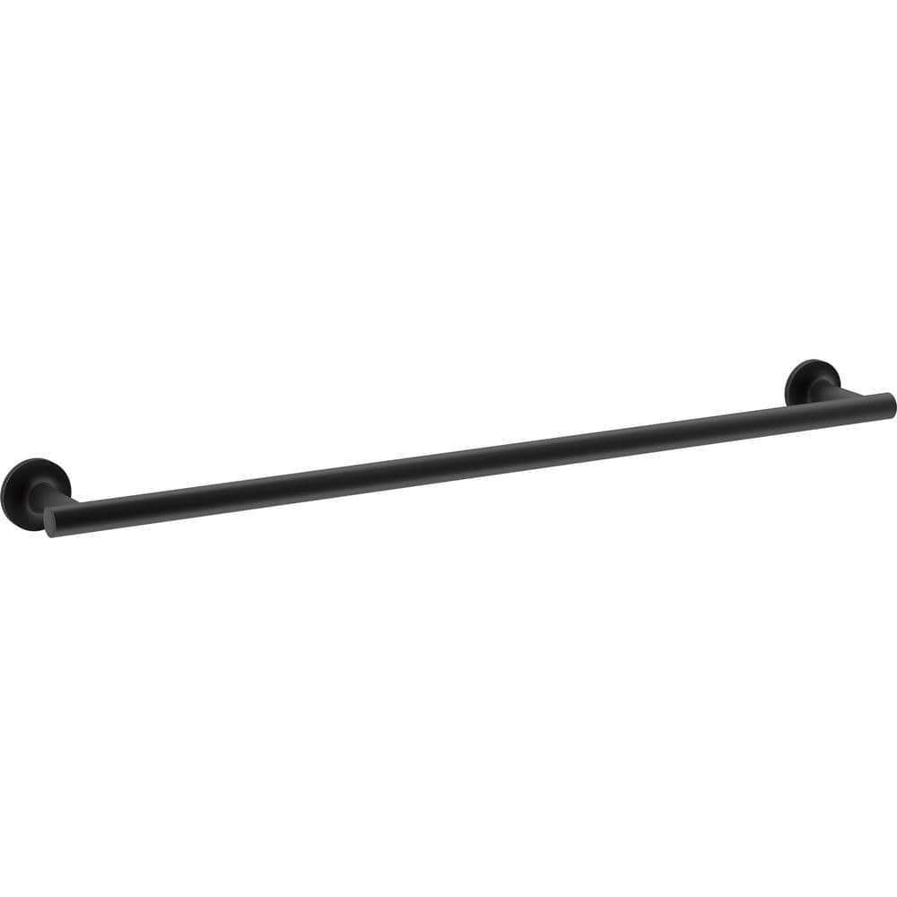 KOHLER Purist 24 In Towel Bar In Matte Black K 14436 BL The Home Depot   Matte Black Kohler Towel Bars K 14436 Bl 64 1000 