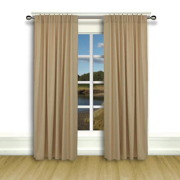 RICARDO Harvest Woven Rod Pocket Room Darkening Curtain - 56 in. W x 72 in. L