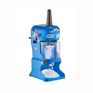 96 oz. Per Minute Blue Shaved Ice Machine - Powerful Electric Block Ice Shaver and Snow Cone Maker