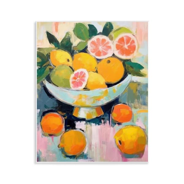 Stupell Industries Abstract Citrus Still Life by LSR Design Studio Unframed Food Graphic Art Print 14 in. x 11 in.