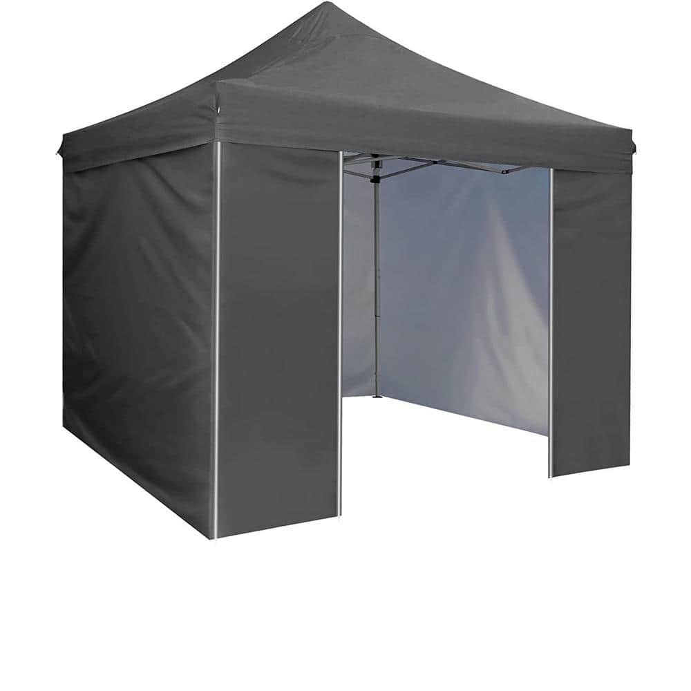 10 ft. x 10 ft. Grey Pop Up Removable Sidewall Canopy Tent ST722B-225 ...